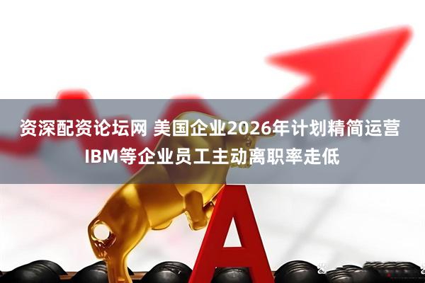 资深配资论坛网 美国企业2026年计划精简运营 IBM等企业员工主动离职率走低